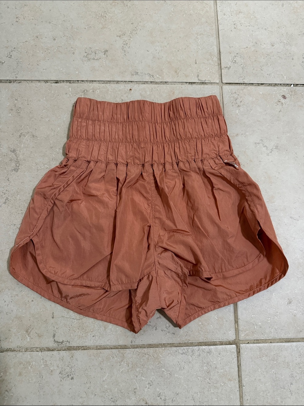 Free People Movement Rust High-Waist Athletic Shorts